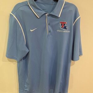 Nike Dri Fit Louisiana Tech Bulldog Shirt Men XL NCAA Football Blue Polo Sports